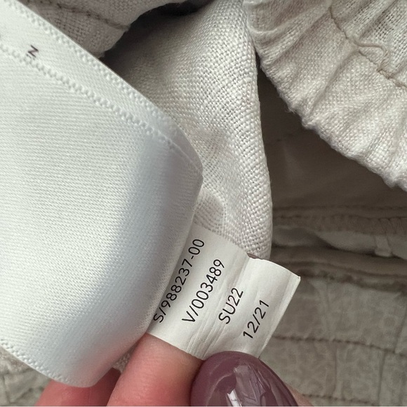 Athleta Cabo Linen Jogger Pants Micro Cheetah Beige Size 4 High Rise Coastal - Picture 16 of 16